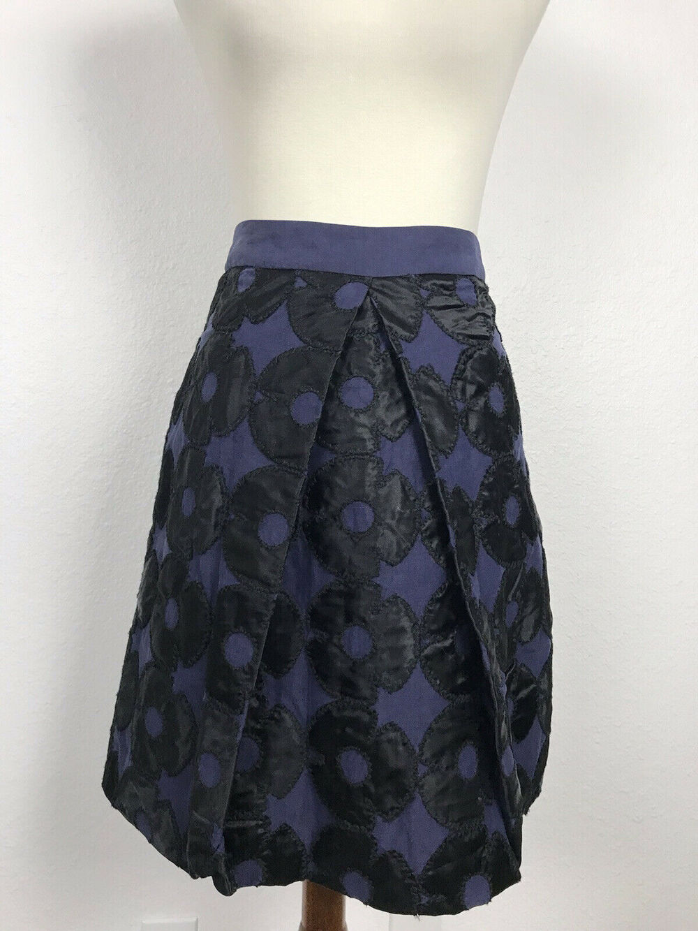 Biya A-Line Print Pleated Full Skirt Lined FLAW